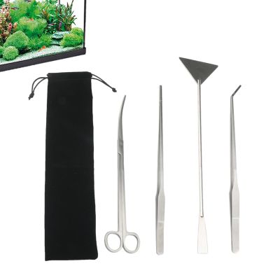 Stainless Steel Aquarium Scissors and Cleaning Tweezers