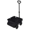 FAUOSWUK Lightweight Foldable Pet Stroller with 4 Wheels, Extendable Cart for Outdoor Travel and Daily Shopping, Metal and Oxford Fabric, Black view 1