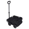 FAUOSWUK Lightweight Foldable Pet Stroller with 4 Wheels, Extendable Cart for Outdoor Travel and Daily Shopping, Metal and Oxford Fabric, Black view 2