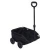 FAUOSWUK Lightweight Foldable Pet Stroller with 4 Wheels, Extendable Cart for Outdoor Travel and Daily Shopping, Metal and Oxford Fabric, Black view 3