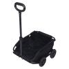 FAUOSWUK Lightweight Foldable Pet Stroller with 4 Wheels, Extendable Cart for Outdoor Travel and Daily Shopping, Metal and Oxford Fabric, Black view 4