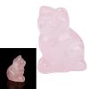 Naroote Rose Quartz Cat-Shaped Decorative Healing Stone for Home Office Decor view 1