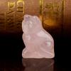 Naroote Rose Quartz Cat-Shaped Decorative Healing Stone for Home Office Decor view 4