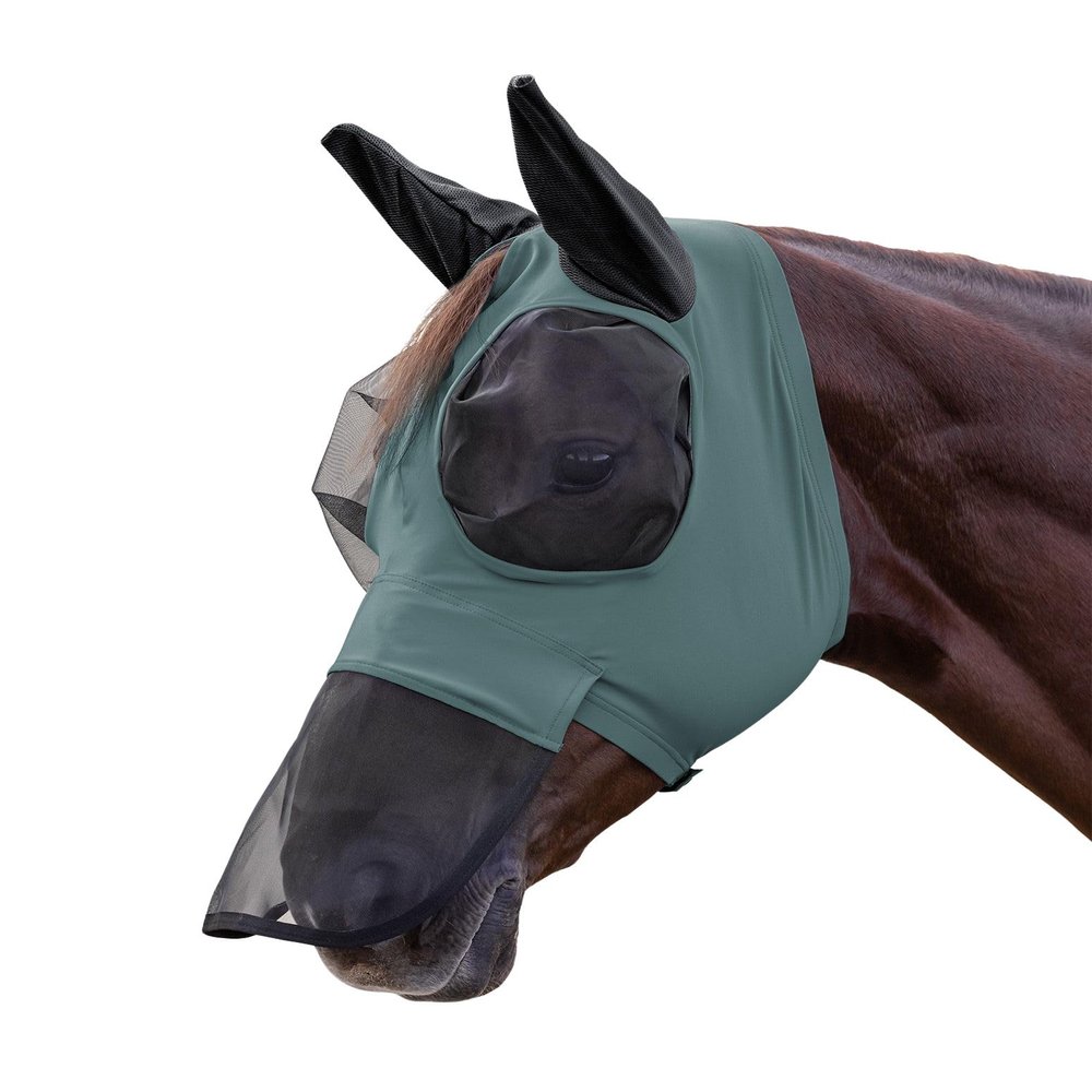 WALDHAUSEN Puck Fly Mask with Nose Protection, Pine Green, VB