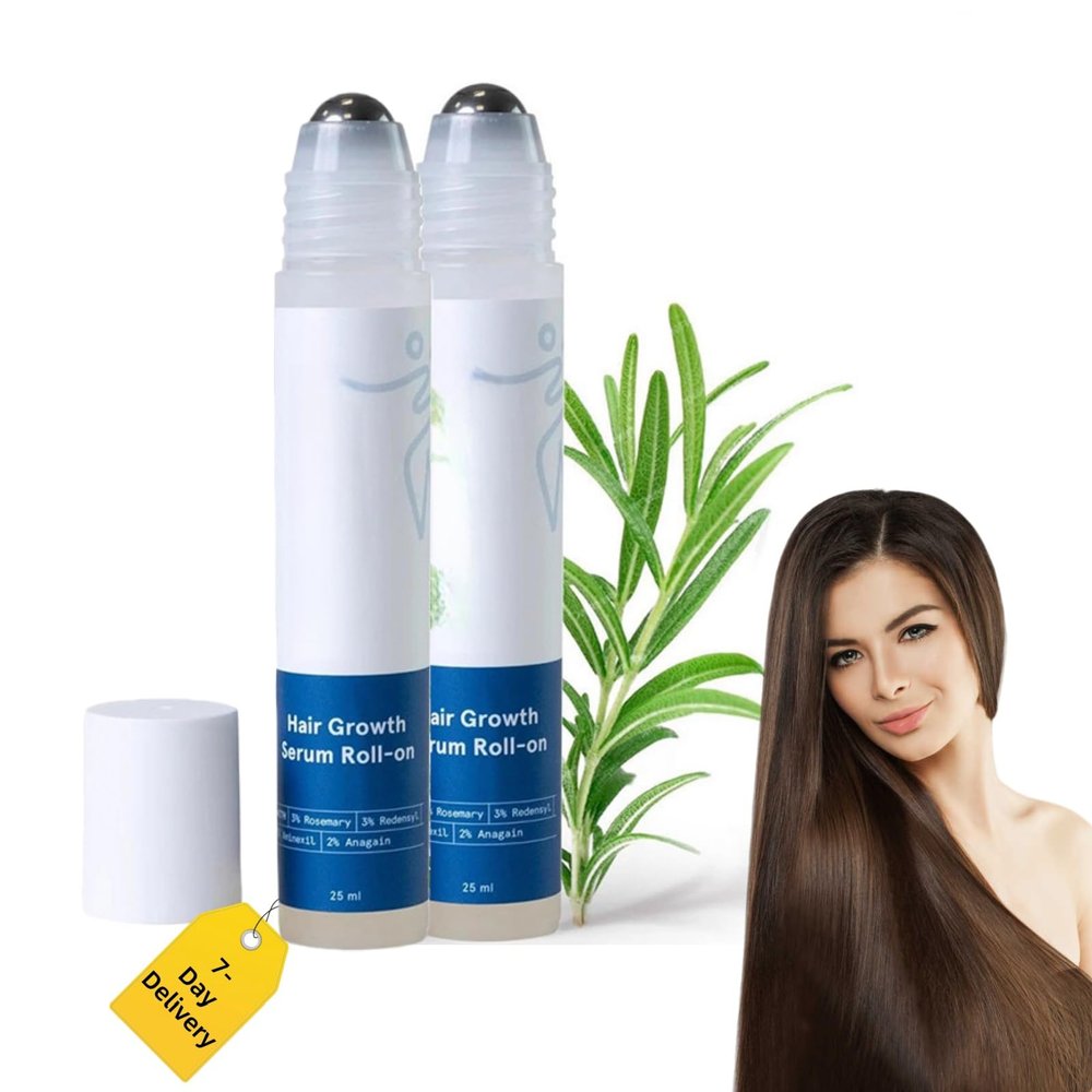 Rosemary Hair Growth Serum Roll-On, 25 mL, White 2-Pack