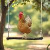 Chicken Swing | Wooden Rooster Swing Toy view 3