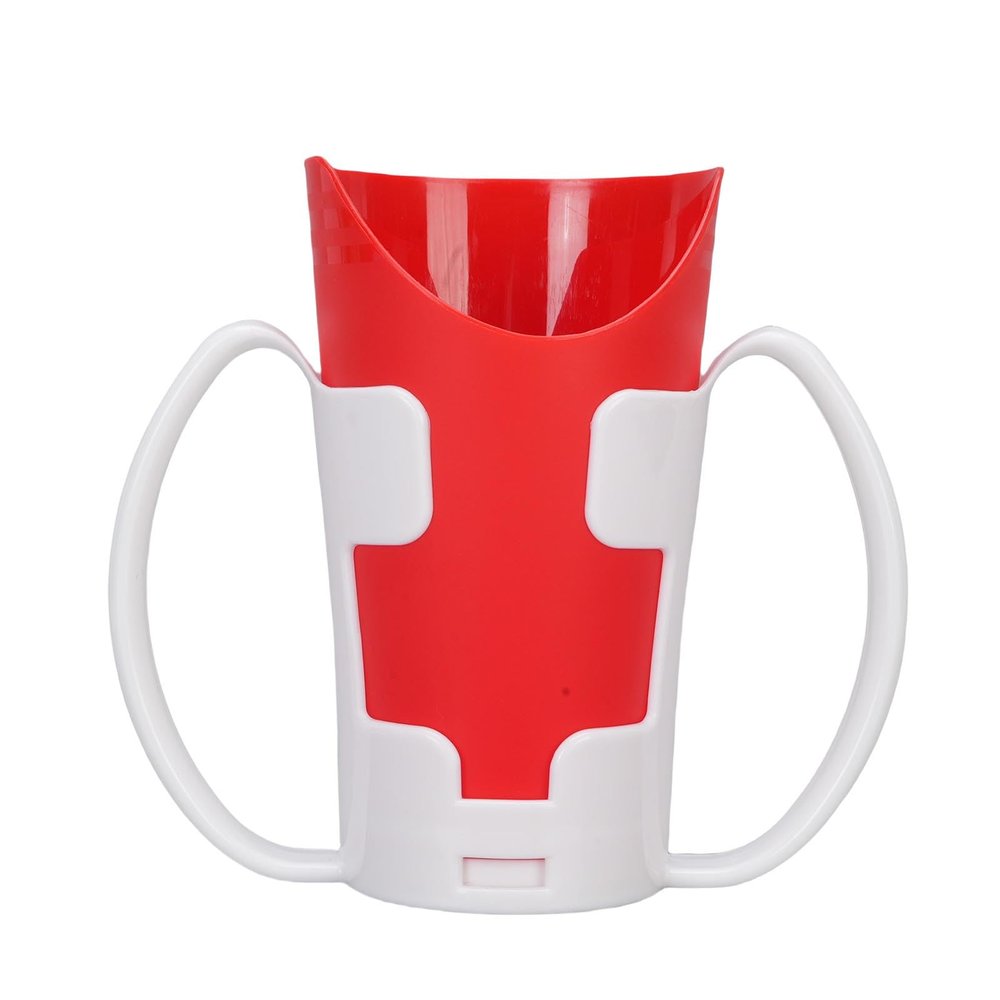 Yinhing Nosy Cup, Angled Opening for Hands-Free Drinking Without Tilting the Head, Leak-Resistant Cutout Cup with Easy-Grip Handles for People with Limited Mobility
