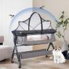 Crib Mosquito Net with Zipper, Foldable Breathable Mesh Enclosure view 2
