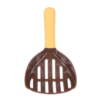 AlpenLife Basics Cat Litter Scoop with Curved Ergonomic Design, Wide Opening, Coffee + Orange