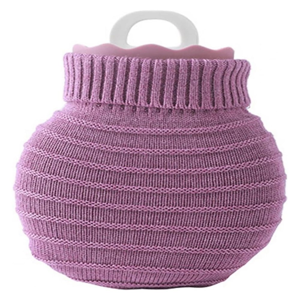 GJHGNFRDK Silicone Hot Water Bottle, Purple, 15 x 10 x 5.8 cm