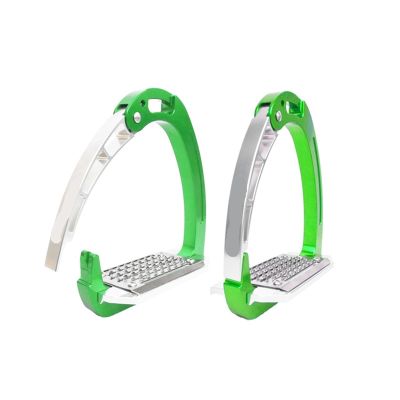 CYMMIYT Safety Stirrups for Horse Riding, Quick-Release Design (Green)
