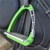 CYMMIYT Safety Stirrups for Horse Riding, Quick-Release Design (Green) view 3