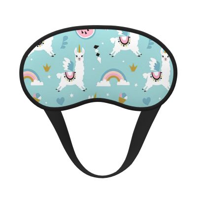 Cute Llama Print Adjustable Sleep Mask