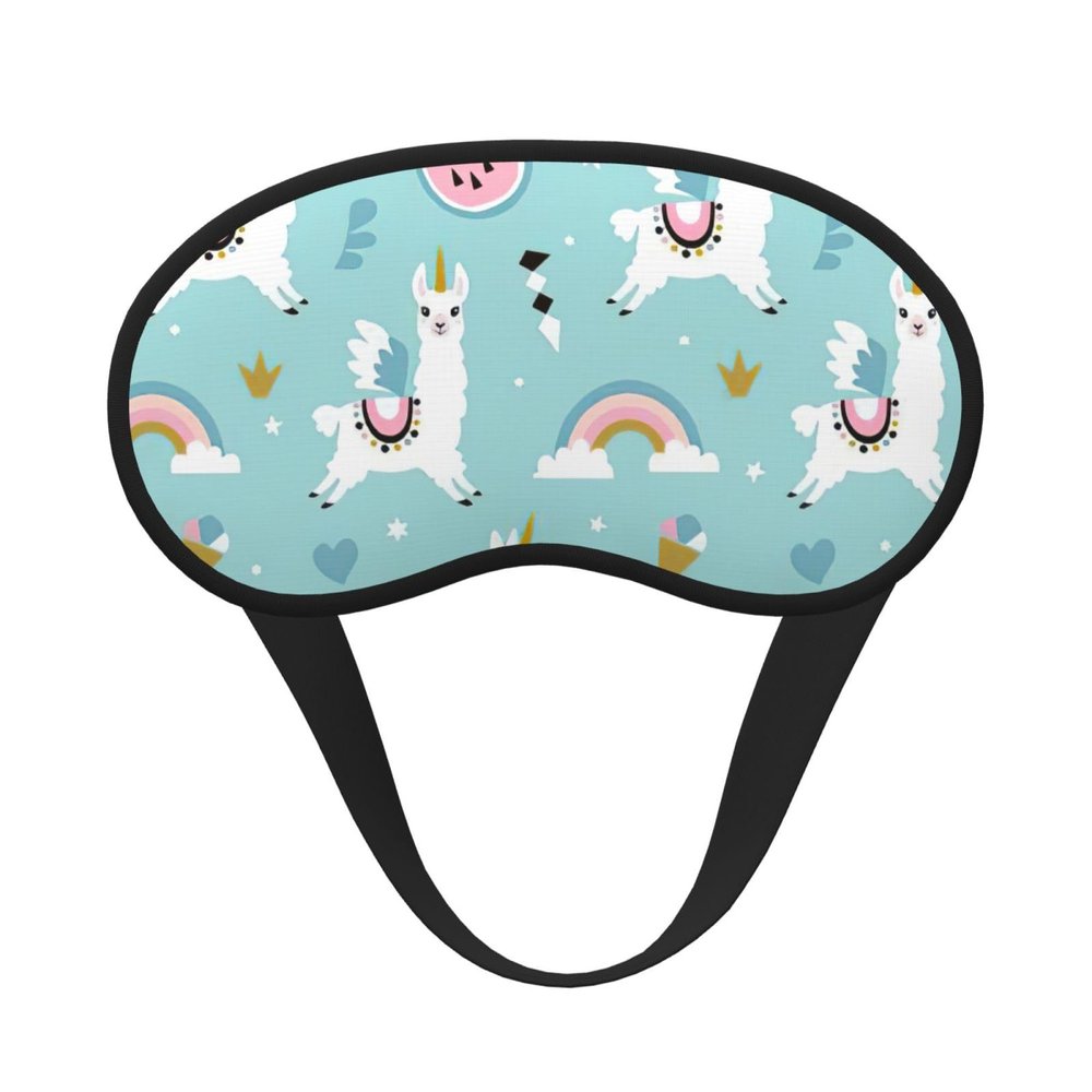 Cute Llama Print Adjustable Sleep Mask