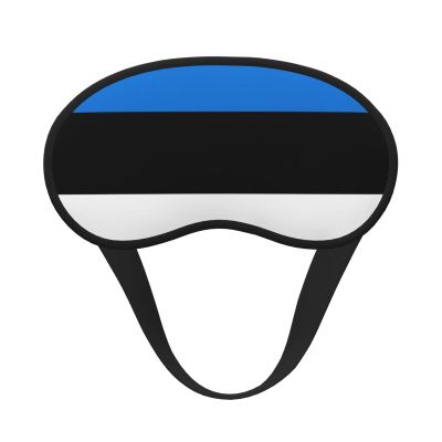 Estonia Flag Print Adjustable Sleep Mask