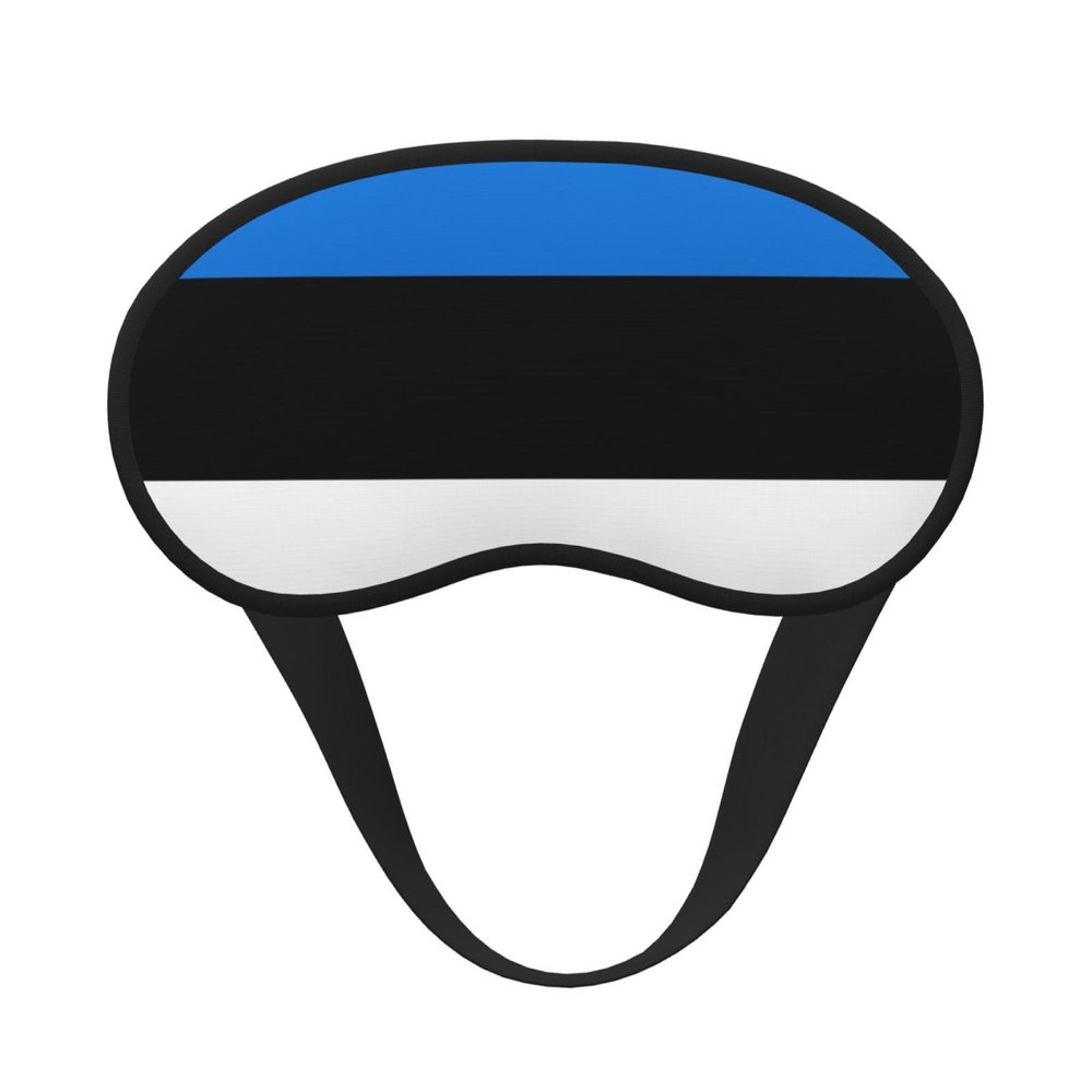 Estonia Flag Print Adjustable Sleep Mask