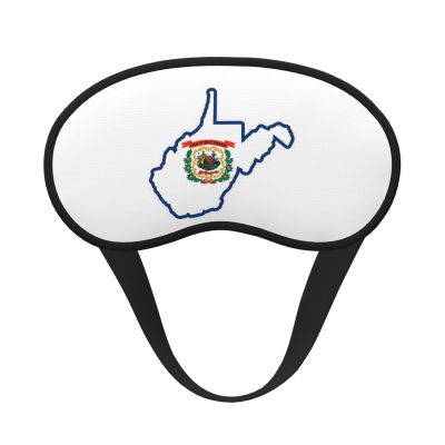 West Virginia State Flag Map Print Adjustable Sleep Mask