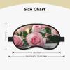 Pink Rose Print Adjustable Sleeping Eye Mask view 4