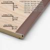 Aluminum L-Shaped Stair Edge and Floor Trim, Non-Slip, Coffee, 75 × 2 × 0.7 cm view 2