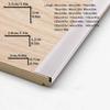 Aluminum Floor Transition Strip, Non-Slip L-Shaped Stair Edge Protector, Silver, 130 x 2.8 x 1.2 cm view 2