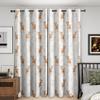 Generic Deer Kids' Curtains, Blackout Thermal Curtains with Cartoon Animal Print, 2-Piece Set, H 300 x W 140 cm, Silver Grommets, RD146 view 1