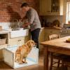 Puppy Pad Holder, Waterproof Toilet with High Walls view 3