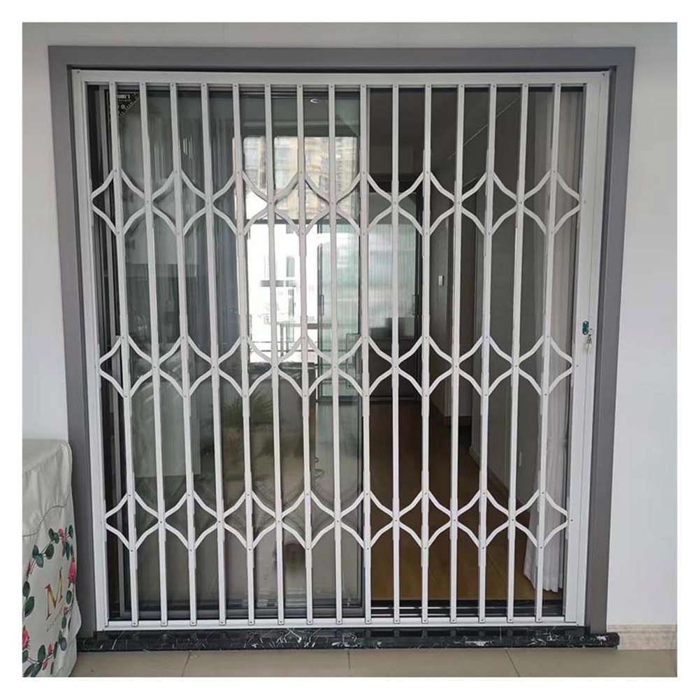 Aluminum Alloy Sliding Window Security Guard, Foldable Push-Pull Design