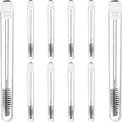 15-Piece Black Mascara Wands with Nylon Heads, Top Hat Style