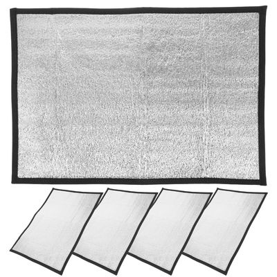 GALPADA Reptile Heating Mats, Reliable Heating Without Electricity, 5-Piece Set, Silver Aluminum Foil