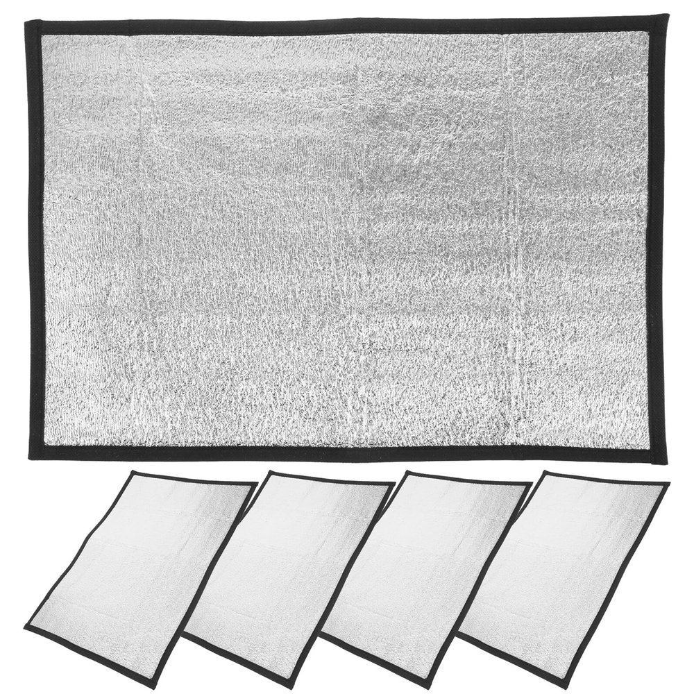 GALPADA Reptile Heating Mats, Reliable Heating Without Electricity, 5-Piece Set, Silver Aluminum Foil