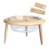 Raised Cat Bowl with Stand, Anti-Vomiting Pet Bowl and Water Dispenser view 1