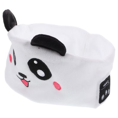 IWOWHERO Wireless Headband with Soft Fleece Panda Ears, Sleep Aid, Volume Control, and On-Ear Headphones for Travel and Home