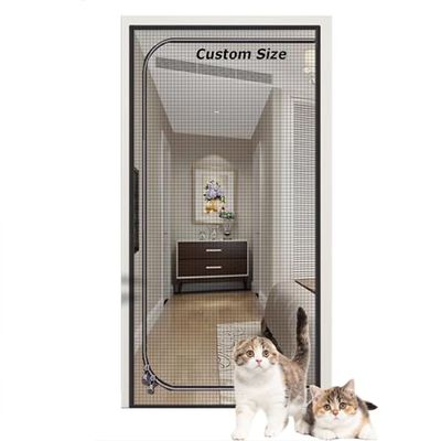Customizable Self-Adhesive Pet Door for Cats and Dogs, Scratch-Resistant Mesh, Double-Sided Zipper, Mosquito and Fly Protection, 130 x 220 cm
