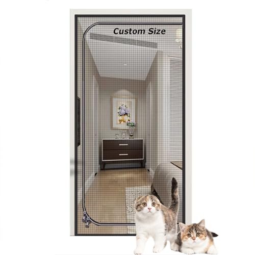 Customizable Self-Adhesive Pet Door for Cats and Dogs, Scratch-Resistant Mesh, Double-Sided Zipper, Mosquito and Fly Protection, 130 x 220 cm