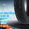 10x3.00 Tubeless E-Scooter Tire, Ribbed Non-Slip Tread, 6 P.R., Blowout-Resistant, 38J, 407 lb view 2