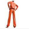 TUNAYI Unisex 2-Piece Latex Pants Set with Long-Sleeve Sweatshirt and Loose-Fit Pants, S–7XL, White, L view 4