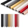 Self-Adhesive Aluminum Corner Guard, L-Profile, Brushed Black, 0.4 x 0.4 in view 1