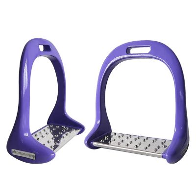 OPIGJUFD Safety Stirrups, 1 Pair, Aluminum Alloy, Thickened Non-Slip, Purple