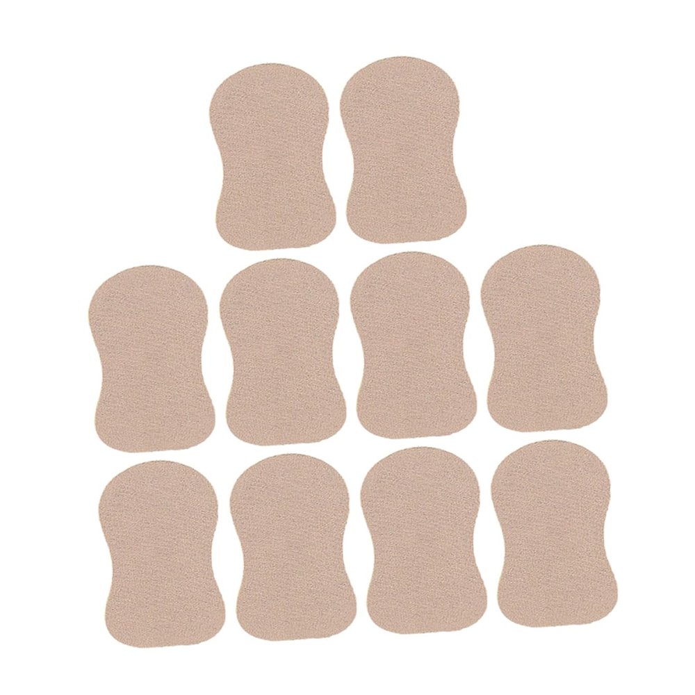 Hemobllo 10 Self-Adhesive Underarm Sweat Pads, Sweat-Absorbing and Discreet, Cotton, Khaki, for Adults