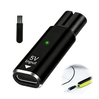 5V USB-C Shaver Charging Adapter for Philips OneBlade QP1924/QP2724/QP2834/QP4530 and MG Series, with Charging Indicator