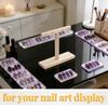 Veemoon Nail Presentation Stand, Beige, Minimalist Design view 3