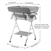 Foldable Height-Adjustable Dog Bathtub, 2-in-1, Gray view 2