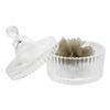 VALICLUD Round Makeup Powder Puff with Bow and Glass Container view 1