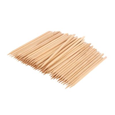 Cuticle Pushers, Double-Ended Nail Care Sticks, 100 Pieces