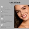 3D Eyebrow and Eyelash Dye Cream, Waterproof and Sweatproof, Long-Lasting (Brown) view 3