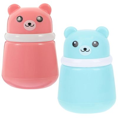 2-Pack Baby Powder Containers with Bear Design