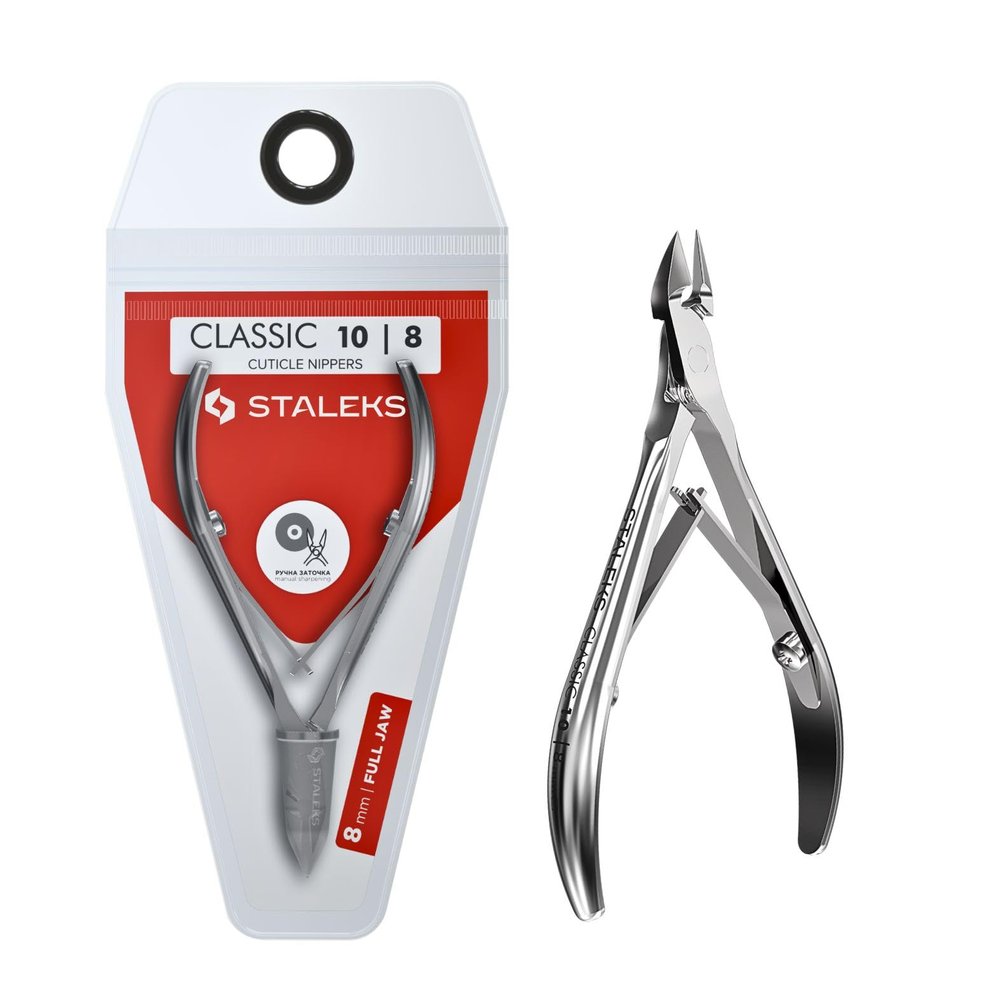 STALEKS PRO CLASSIC 10-8 Professional Stainless Steel Cuticle Nipper, 8 mm