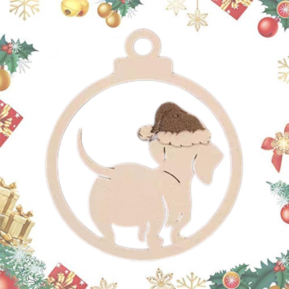 Christmas Dog Ornament for Trees