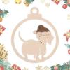 Christmas Dog Ornament for Trees view 1