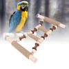Pssopp Wooden Birdcage Ladder and Parrot Bridge Toy view 3